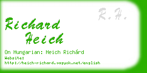 richard heich business card